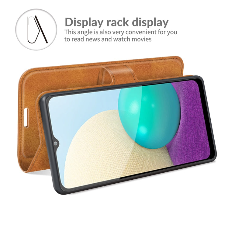 For Samsung Galaxy A02 Retro Calf Pattern Buckle Horizontal Flip Leather Case with Holder & Card Slots & Wallet