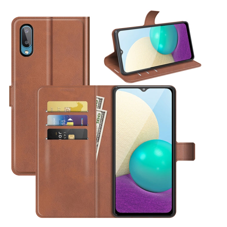 For Samsung Galaxy A02 Retro Calf Pattern Buckle Horizontal Flip Leather Case with Holder & Card Slots & Wallet