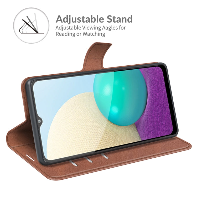For Samsung Galaxy A02 Retro Calf Pattern Buckle Horizontal Flip Leather Case with Holder & Card Slots & Wallet