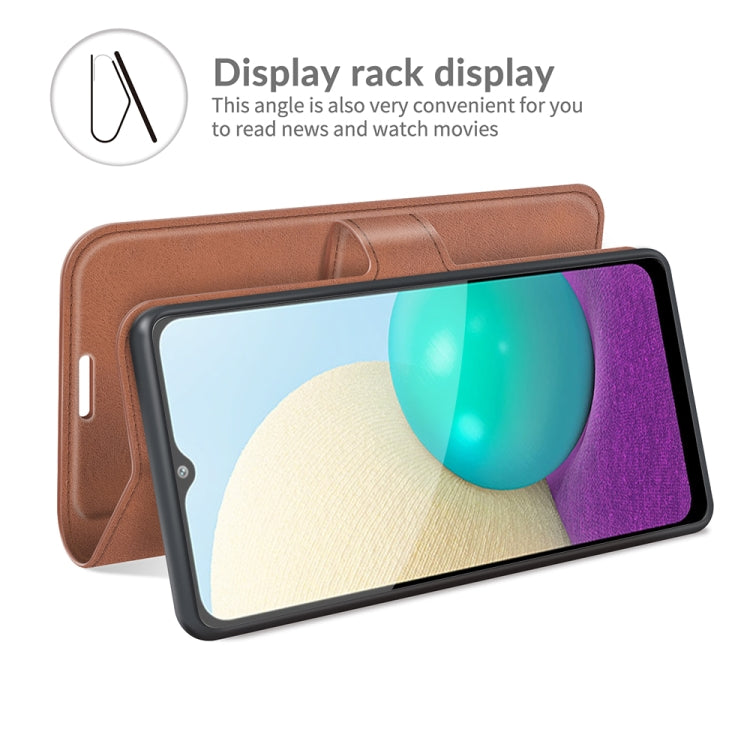 For Samsung Galaxy A02 Retro Calf Pattern Buckle Horizontal Flip Leather Case with Holder & Card Slots & Wallet