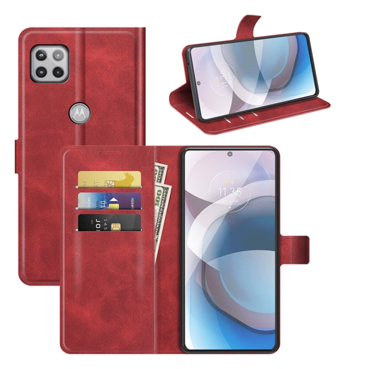 For Motorola One 5G Ace Retro Calf Pattern Buckle Horizontal Flip Leather Case with Holder & Card Slots & Wallet
