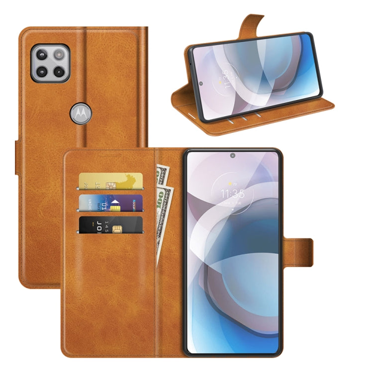 For Motorola One 5G Ace Retro Calf Pattern Buckle Horizontal Flip Leather Case with Holder & Card Slots & Wallet