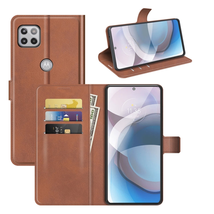 For Motorola One 5G Ace Retro Calf Pattern Buckle Horizontal Flip Leather Case with Holder & Card Slots & Wallet