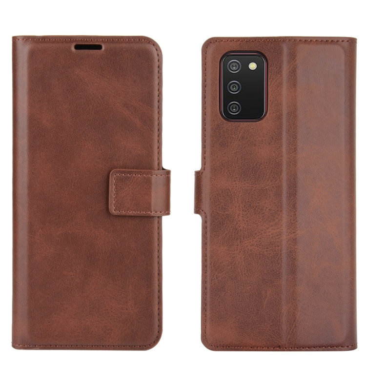 For Samsung Galaxy A02s (EU Version) Retro Calf Pattern Buckle Horizontal Flip Leather Case with Holder & Card Slots & Wallet