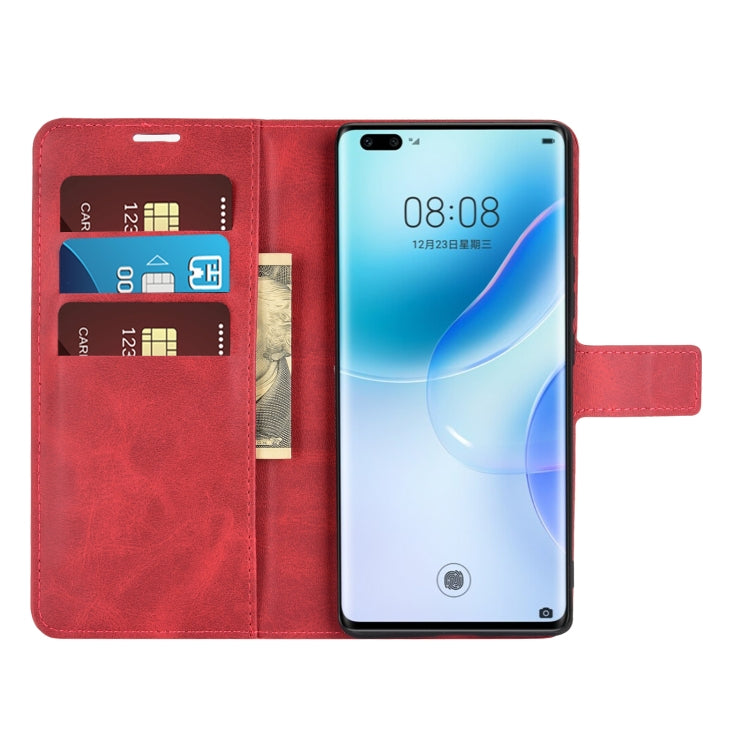 For Huawei Nova 8 Pro 5G Retro Calf Pattern Buckle Horizontal Flip Leather Case with Holder & Card Slots & Wallet