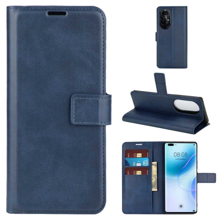 For Huawei Nova 8 Pro 5G Retro Calf Pattern Buckle Horizontal Flip Leather Case with Holder & Card Slots & Wallet