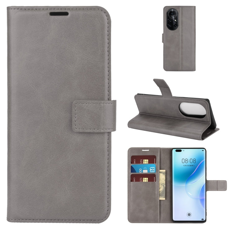 For Huawei Nova 8 Pro 5G Retro Calf Pattern Buckle Horizontal Flip Leather Case with Holder & Card Slots & Wallet