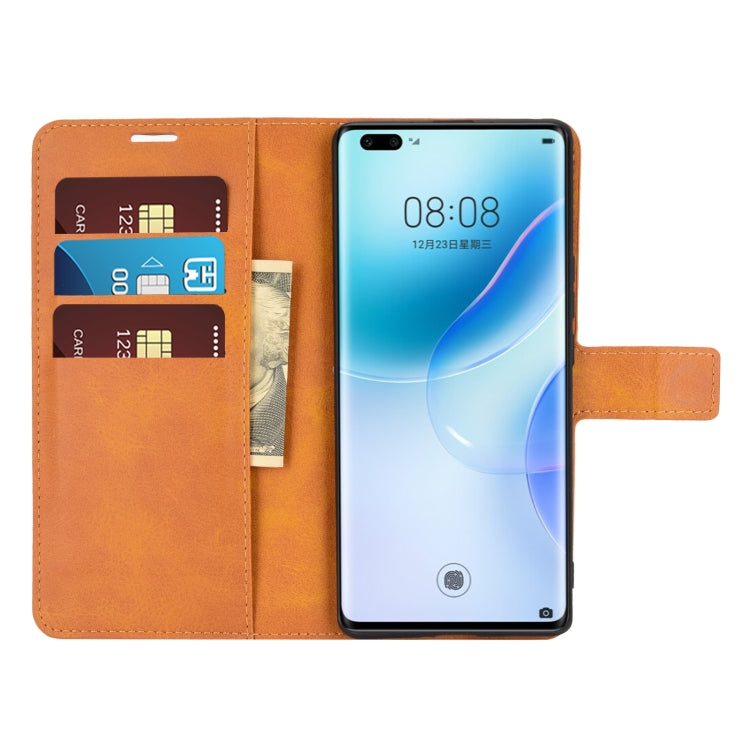 For Huawei Nova 8 Pro 5G Retro Calf Pattern Buckle Horizontal Flip Leather Case with Holder & Card Slots & Wallet