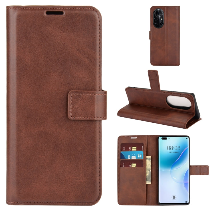 For Huawei Nova 8 Pro 5G Retro Calf Pattern Buckle Horizontal Flip Leather Case with Holder & Card Slots & Wallet