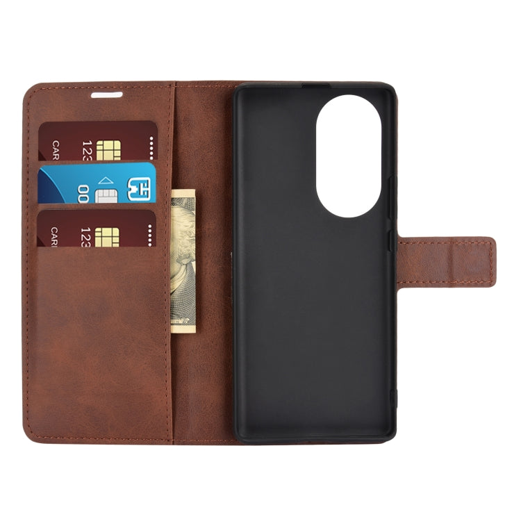 For Huawei Nova 8 Pro 5G Retro Calf Pattern Buckle Horizontal Flip Leather Case with Holder & Card Slots & Wallet