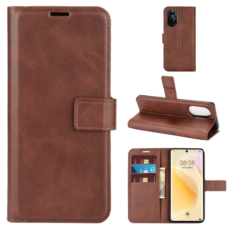 For Huawei Nova 8 5G Retro Calf Pattern Buckle Horizontal Flip Leather Case with Holder & Card Slots & Wallet