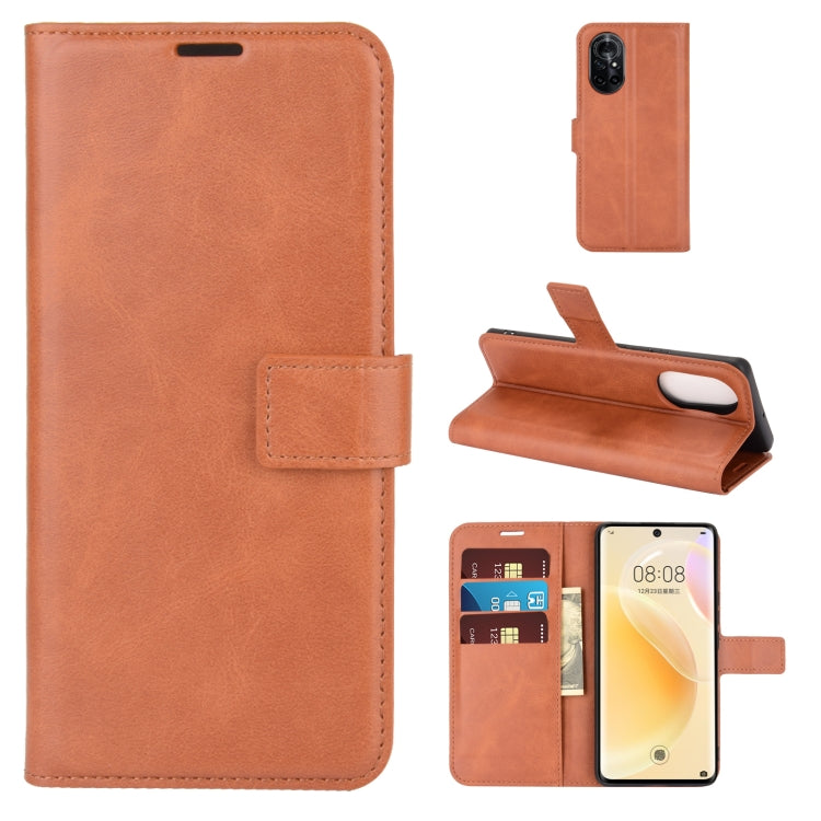 For Huawei Nova 8 5G Retro Calf Pattern Buckle Horizontal Flip Leather Case with Holder & Card Slots & Wallet