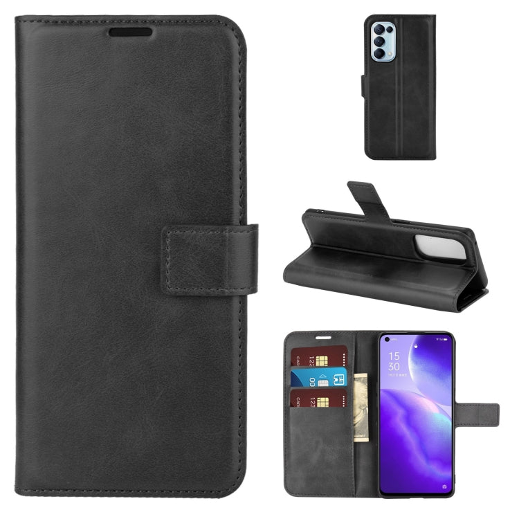 For OPPO Reno5 5G Retro Calf Pattern Buckle Horizontal Flip Leather Case with Holder & Card Slots & Wallet