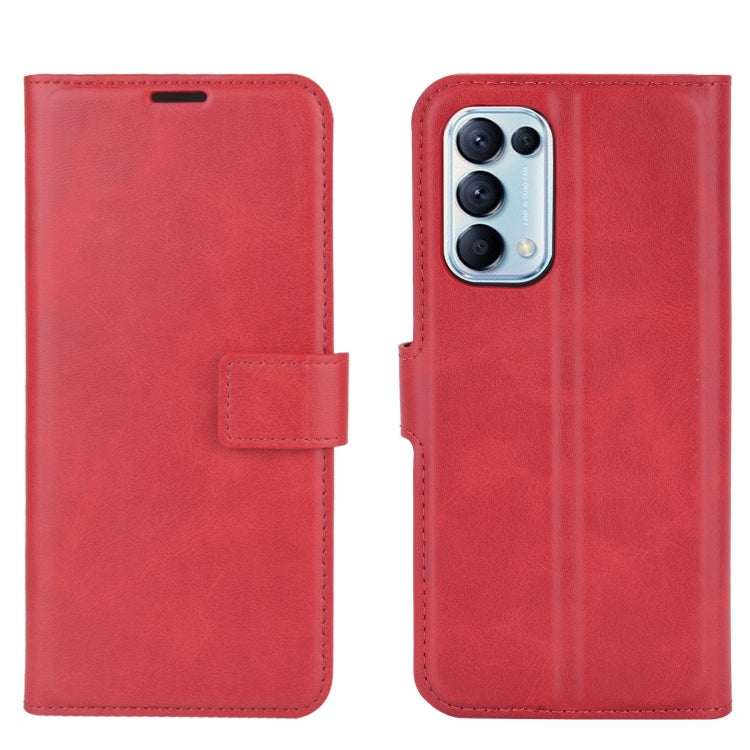 For OPPO Reno5 5G Retro Calf Pattern Buckle Horizontal Flip Leather Case with Holder & Card Slots & Wallet