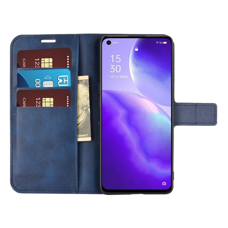 For OPPO Reno5 5G Retro Calf Pattern Buckle Horizontal Flip Leather Case with Holder & Card Slots & Wallet