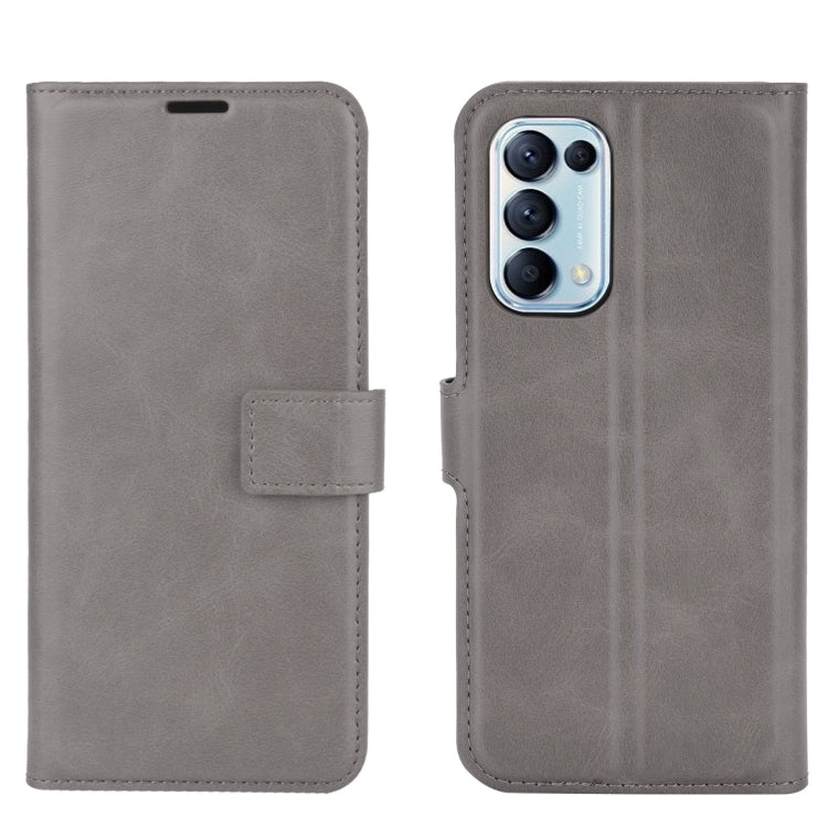 For OPPO Reno5 5G Retro Calf Pattern Buckle Horizontal Flip Leather Case with Holder & Card Slots & Wallet
