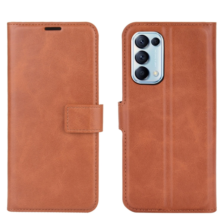 For OPPO Reno5 5G Retro Calf Pattern Buckle Horizontal Flip Leather Case with Holder & Card Slots & Wallet