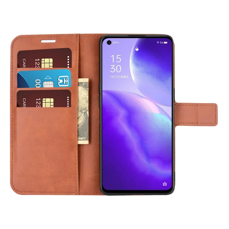 For OPPO Reno5 5G Retro Calf Pattern Buckle Horizontal Flip Leather Case with Holder & Card Slots & Wallet