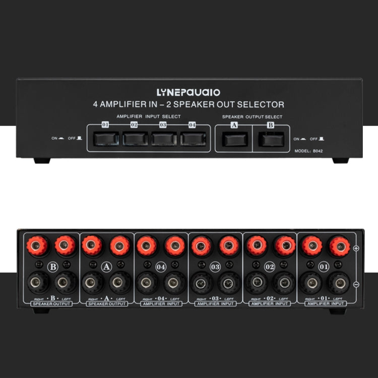 4 Input 2 Output Power Amplifier And Speaker Switcher Speaker Switch Splitter Comparator 300W Per Channel Without Loss Of Sound Quality