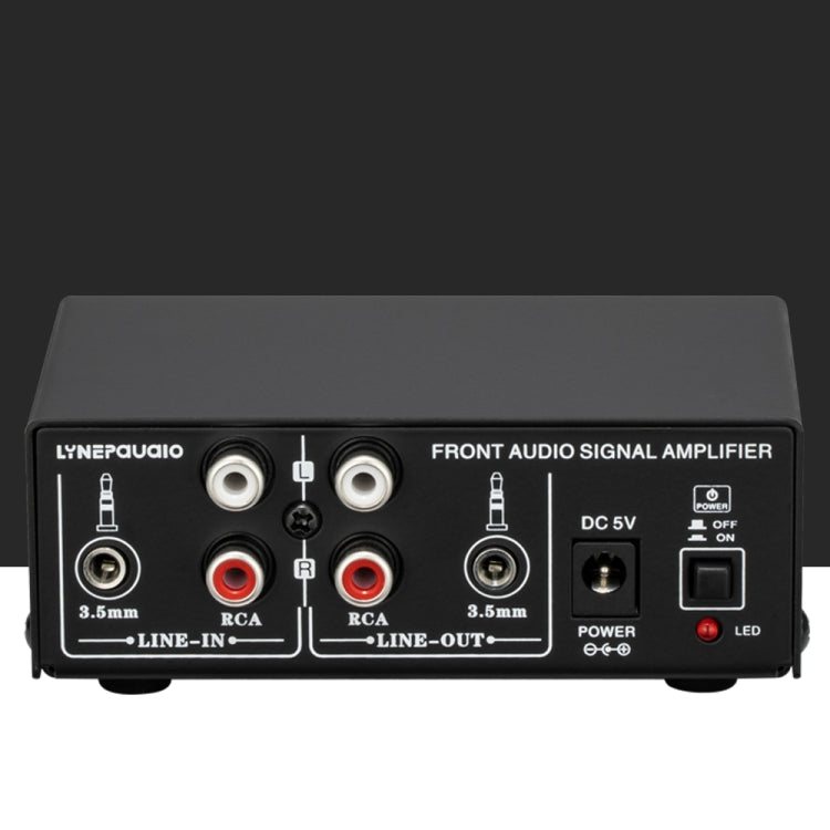 B057 Front Stereo Sound Amplifier Headphone Speaker Amplifier Booster with High And Low Bass Adjustment 2-Way Mixing,  USB 5V Power Supply, US Plug