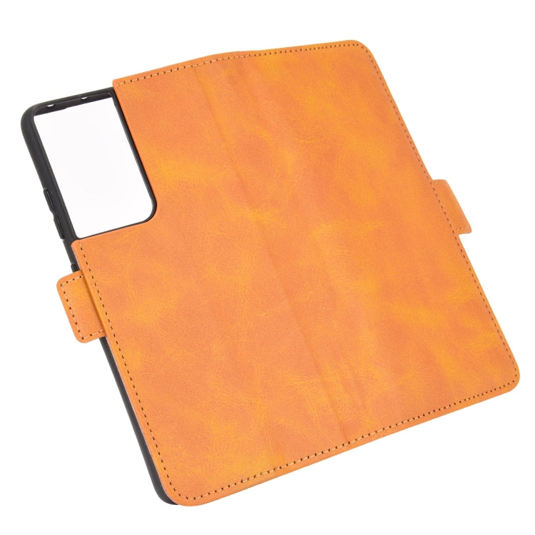 For Samsung Galaxy S21 Ultra 5G Dual-side Magnetic Buckle Horizontal Flip Leather Case with Holder & Card Slots & Wallet