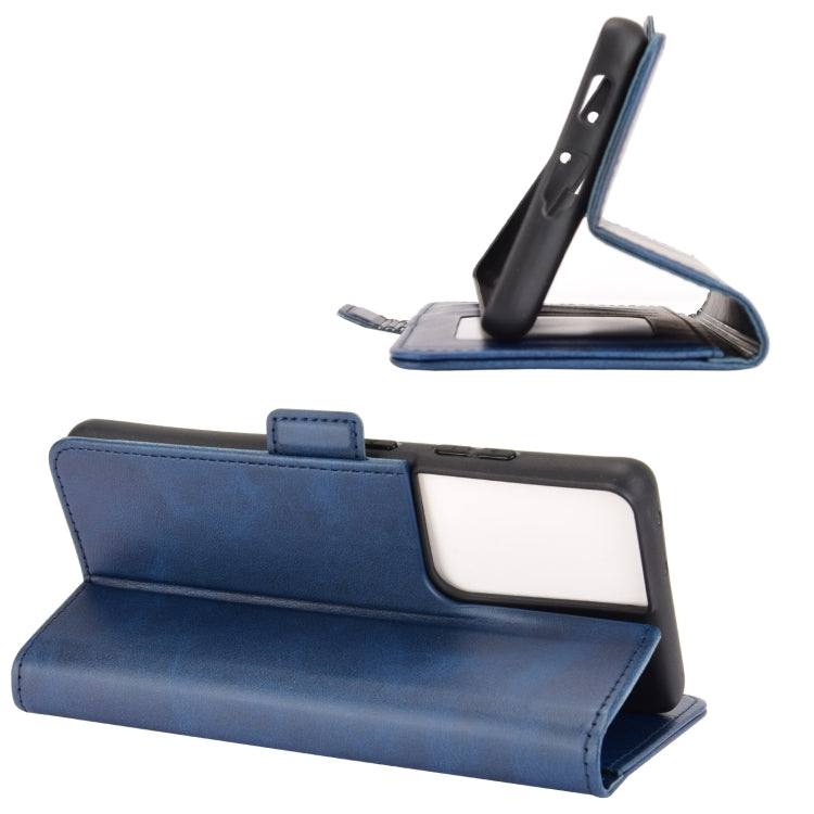 For Samsung Galaxy S21 Ultra 5G Dual-side Magnetic Buckle Horizontal Flip Leather Case with Holder & Card Slots & Wallet