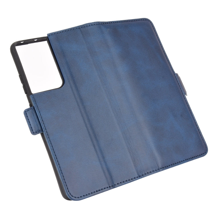 For Samsung Galaxy S21 Ultra 5G Dual-side Magnetic Buckle Horizontal Flip Leather Case with Holder & Card Slots & Wallet