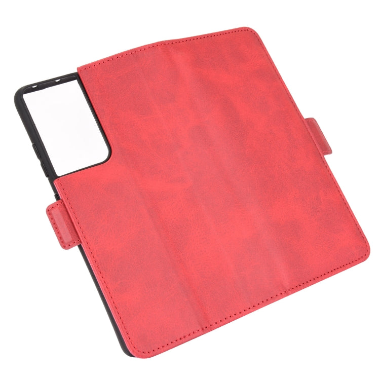 For Samsung Galaxy S21 Ultra 5G Dual-side Magnetic Buckle Horizontal Flip Leather Case with Holder & Card Slots & Wallet
