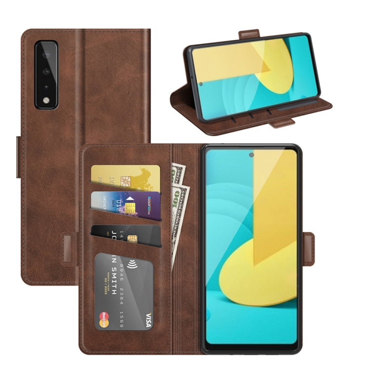 For LG Stylo 7 5G Dual-side Magnetic Buckle Horizontal Flip Leather Case with Holder & Card Slots & Wallet