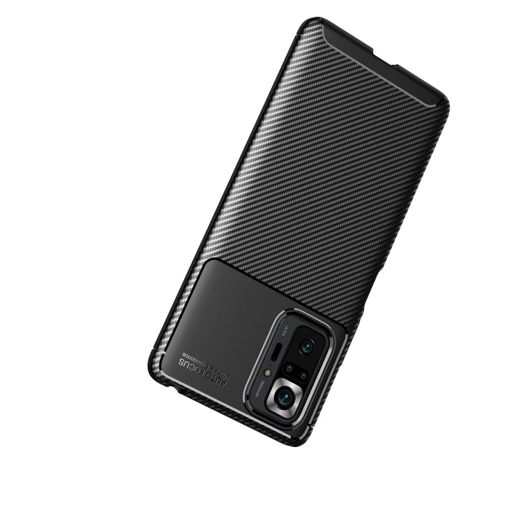 For Xiaomi Redmi Note 10 4G Carbon Fiber Texture Shockproof TPU Case