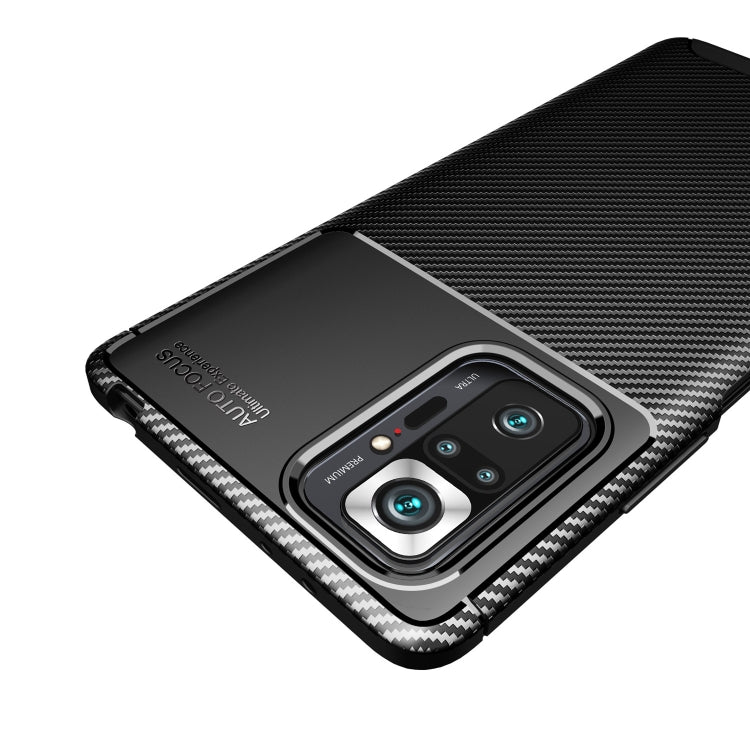 For Xiaomi Redmi Note 10 4G Carbon Fiber Texture Shockproof TPU Case