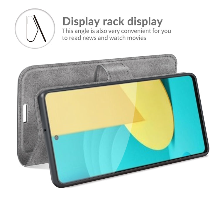 Retro Calf Pattern Buckle Card Wallet Left and Right Flip Phone Holster with Bracket Function For  LG Stylo 7 5G