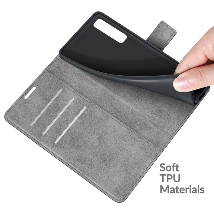 Retro Calf Pattern Buckle Card Wallet Left and Right Flip Phone Holster with Bracket Function For  LG Stylo 7 5G