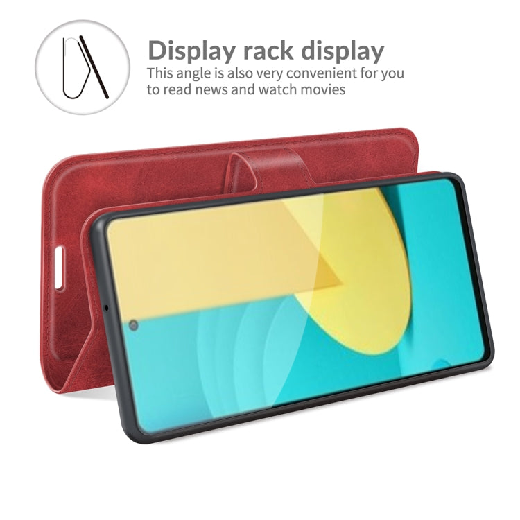 Retro Calf Pattern Buckle Card Wallet Left and Right Flip Phone Holster with Bracket Function For  LG Stylo 7 5G