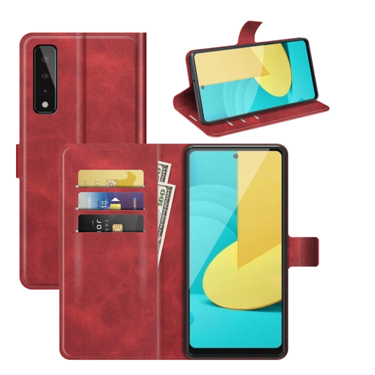 Retro Calf Pattern Buckle Card Wallet Left and Right Flip Phone Holster with Bracket Function For  LG Stylo 7 5G