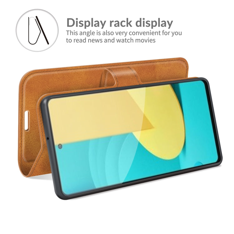 Retro Calf Pattern Buckle Card Wallet Left and Right Flip Phone Holster with Bracket Function For  LG Stylo 7 5G