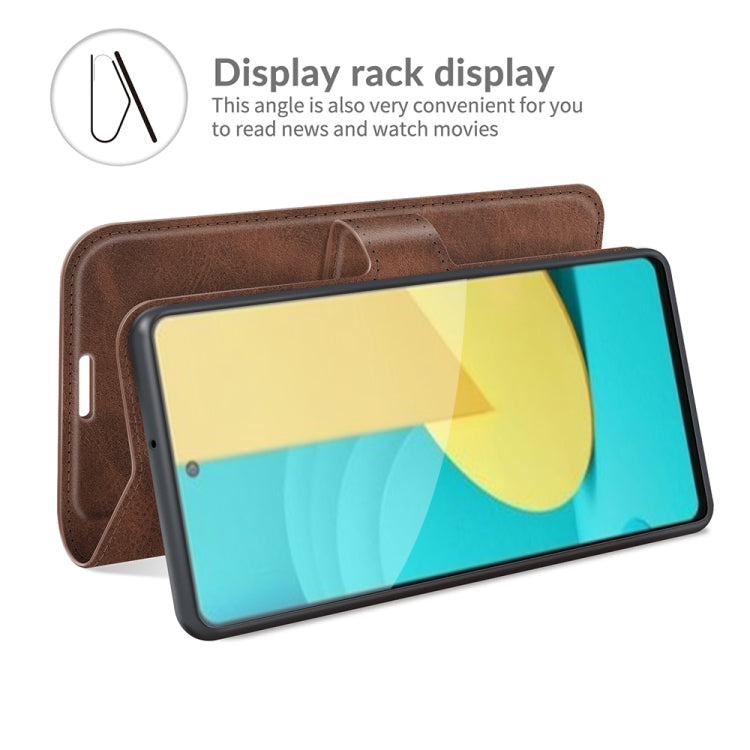 Retro Calf Pattern Buckle Card Wallet Left and Right Flip Phone Holster with Bracket Function For  LG Stylo 7 5G