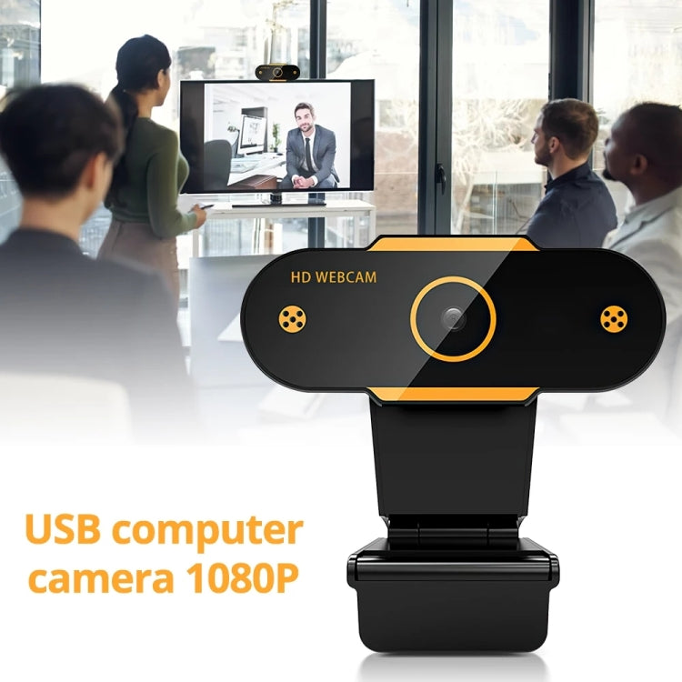 312 1080P HD USB 2.0 PC Desktop Camera Webcam with Mic, Cable Length: about 1.3m, Configuration:with Tripod