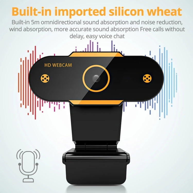 312 1080P HD USB 2.0 PC Desktop Camera Webcam with Mic, Cable Length: about 1.3m, Configuration:with Tripod