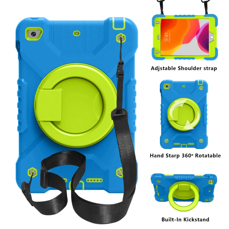 PC + Silicone Shockproof Combination Case with 360 Degree Rotating Holder & Handle & Shoulder Strap For iPad mini 5 / mini 4