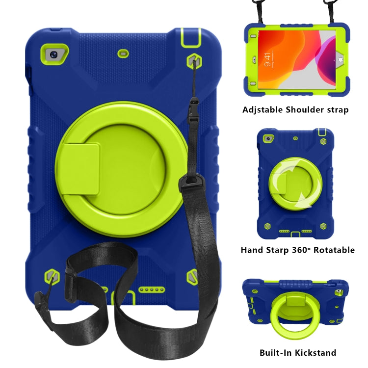 PC + Silicone Shockproof Combination Case with 360 Degree Rotating Holder & Handle & Shoulder Strap For iPad mini 5 / mini 4