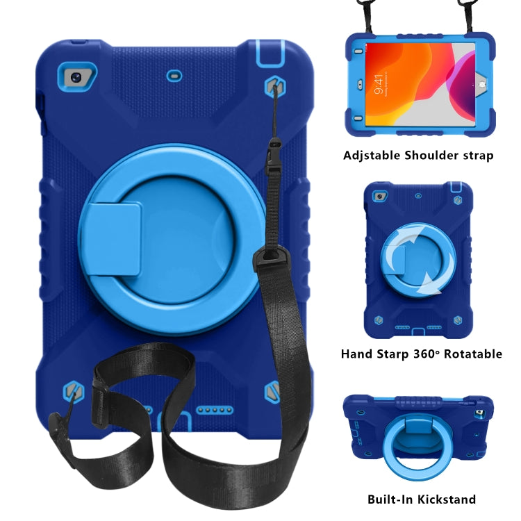 PC + Silicone Shockproof Combination Case with 360 Degree Rotating Holder & Handle & Shoulder Strap For iPad mini 5 / mini 4