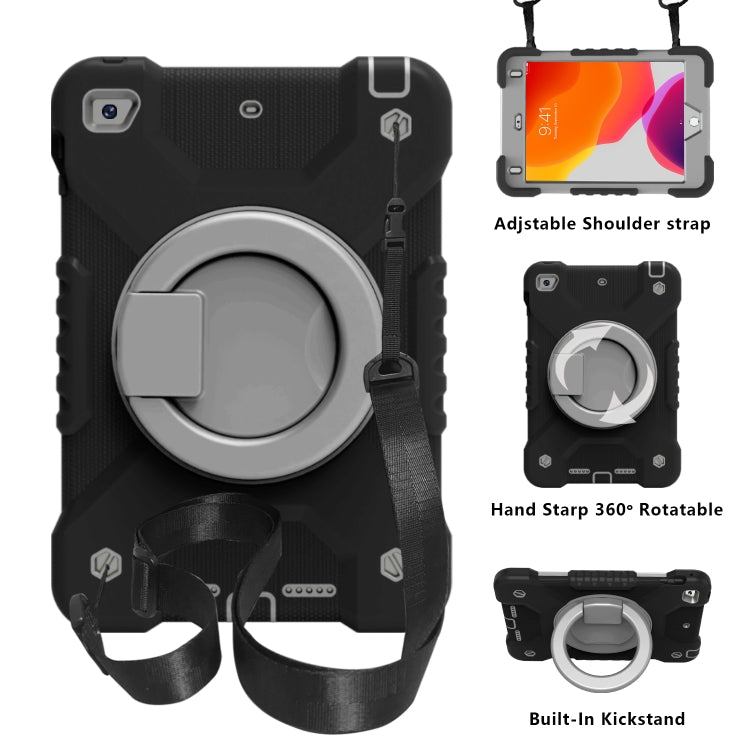 PC + Silicone Shockproof Combination Case with 360 Degree Rotating Holder & Handle & Shoulder Strap For iPad mini 5 / mini 4