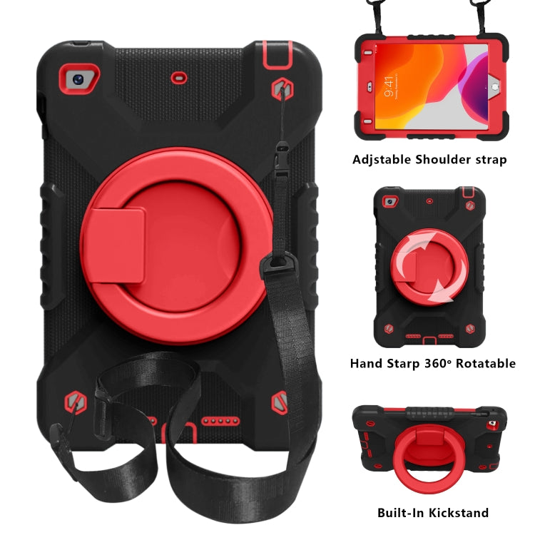 PC + Silicone Shockproof Combination Case with 360 Degree Rotating Holder & Handle & Shoulder Strap For iPad mini 5 / mini 4