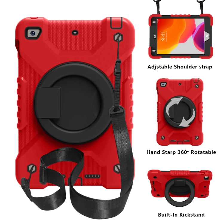 PC + Silicone Shockproof Combination Case with 360 Degree Rotating Holder & Handle & Shoulder Strap For iPad mini 5 / mini 4