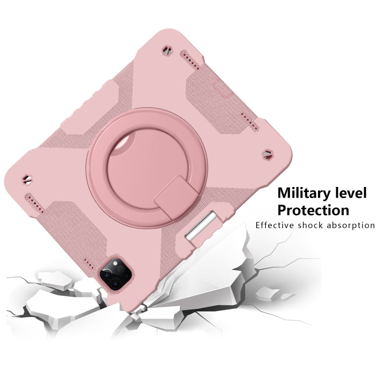 For iPad Pro 11 (2018/2020) PC + Silicone Shockproof Combination Tablet Case with 360 Degree Rotating Holder & Handle & Shoulder Strap