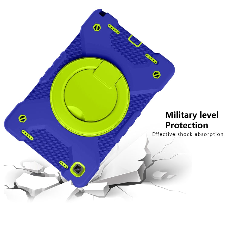 For Samsung Tab A7 10.4 (2020) T500/T505 PC + Silicone Shockproof Combination Case with 360 Degree Rotating Holder & Handle & Shoulder Strap