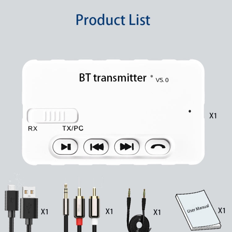 JD-E8 Bluetooth 5.0 3-in-1 Bluetooth Adapter TX/RX/PC