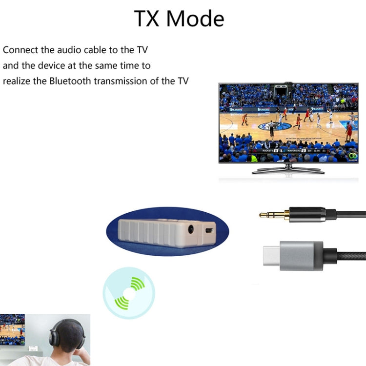 JD-E8 Bluetooth 5.0 3-in-1 Bluetooth Adapter TX/RX/PC