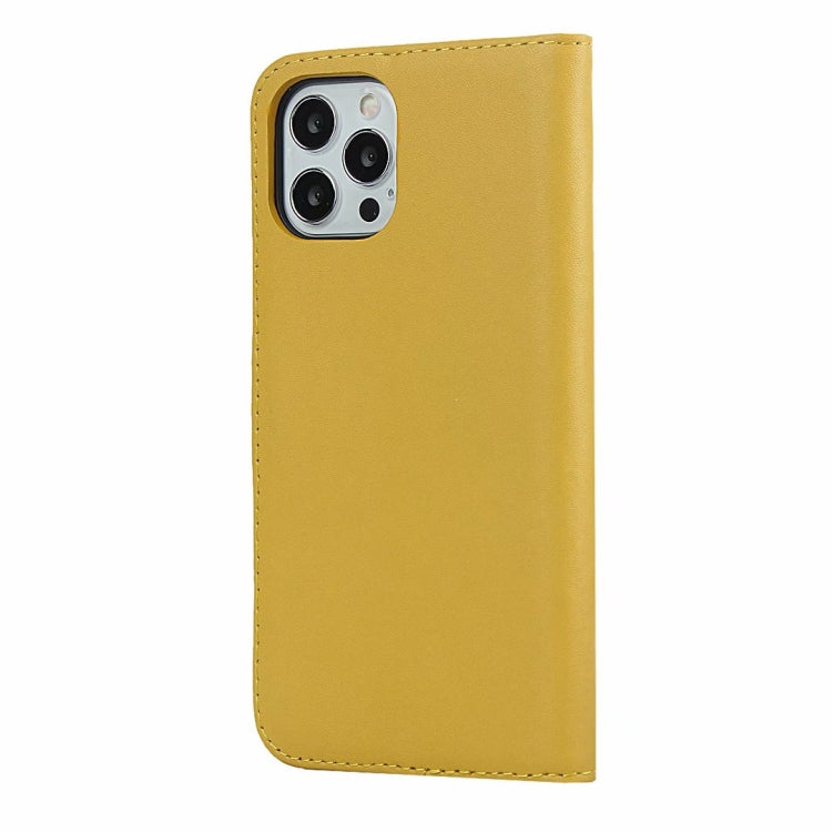 For iPhone 12 Pro Max Plain Texture Cowhide Leather Horizontal Flip Case with Magnetic Clasp & Holder & Card Slots & Wallet
